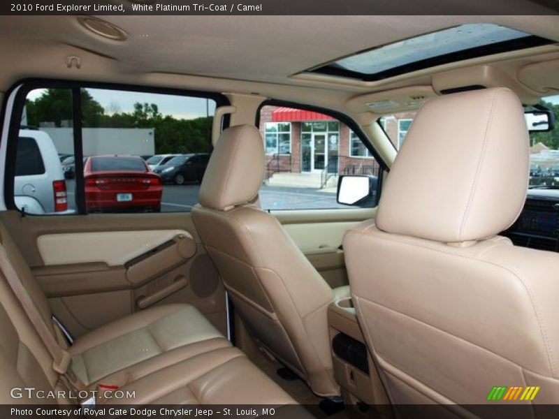 White Platinum Tri-Coat / Camel 2010 Ford Explorer Limited