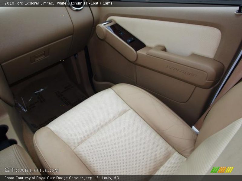 White Platinum Tri-Coat / Camel 2010 Ford Explorer Limited
