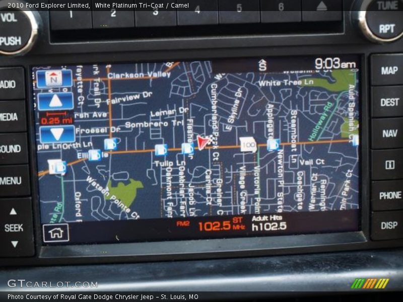 Navigation of 2010 Explorer Limited