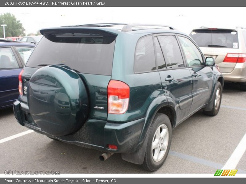 Rainforest Green Pearl / Gray 2003 Toyota RAV4 4WD
