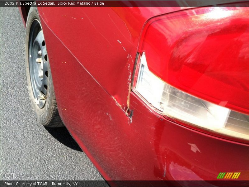 Spicy Red Metallic / Beige 2009 Kia Spectra EX Sedan