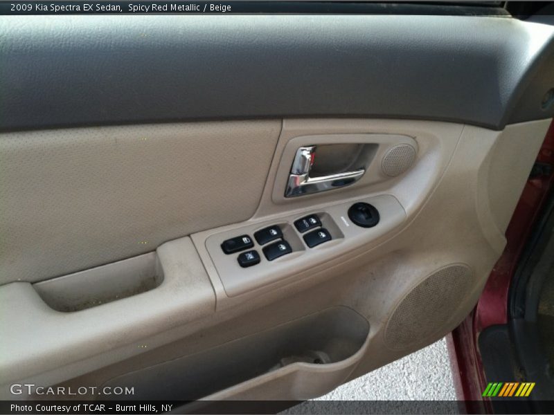 Spicy Red Metallic / Beige 2009 Kia Spectra EX Sedan