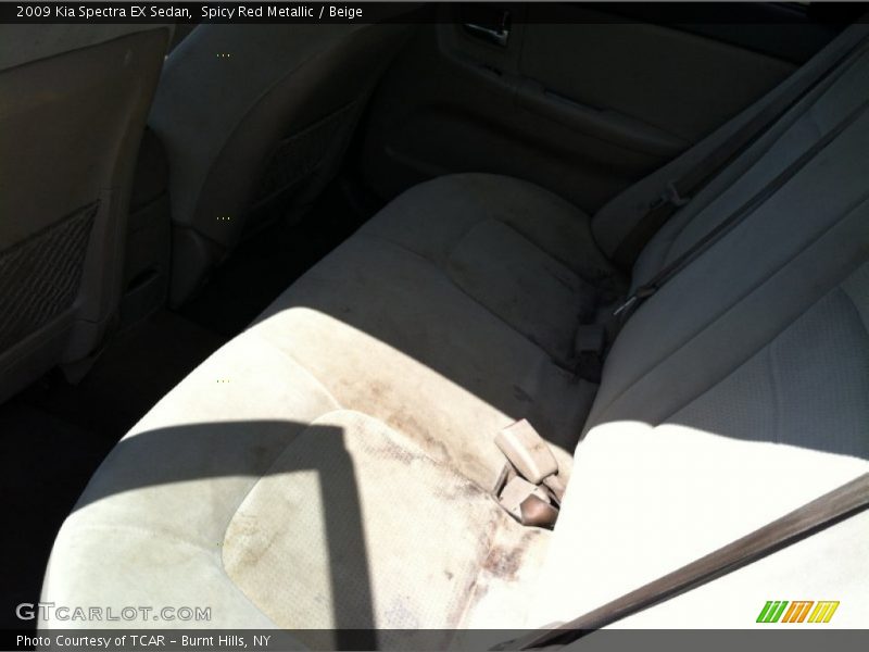 Spicy Red Metallic / Beige 2009 Kia Spectra EX Sedan