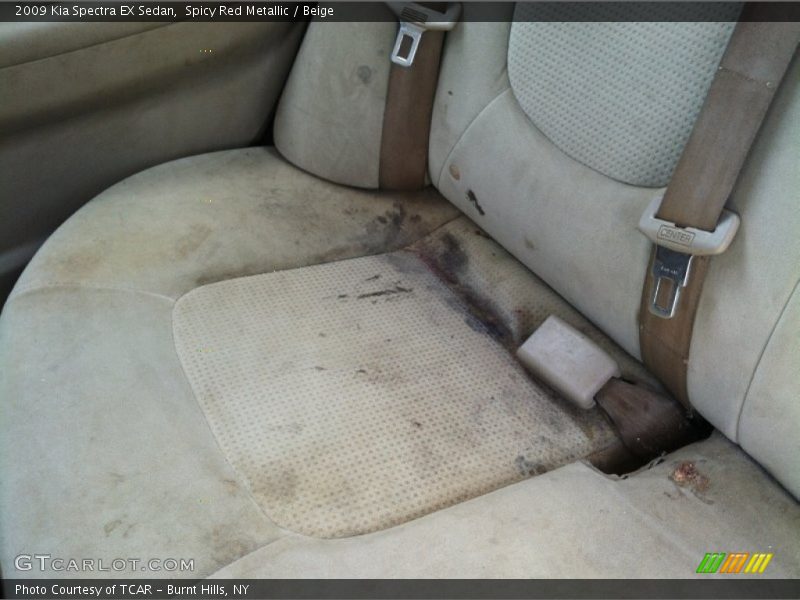 Spicy Red Metallic / Beige 2009 Kia Spectra EX Sedan