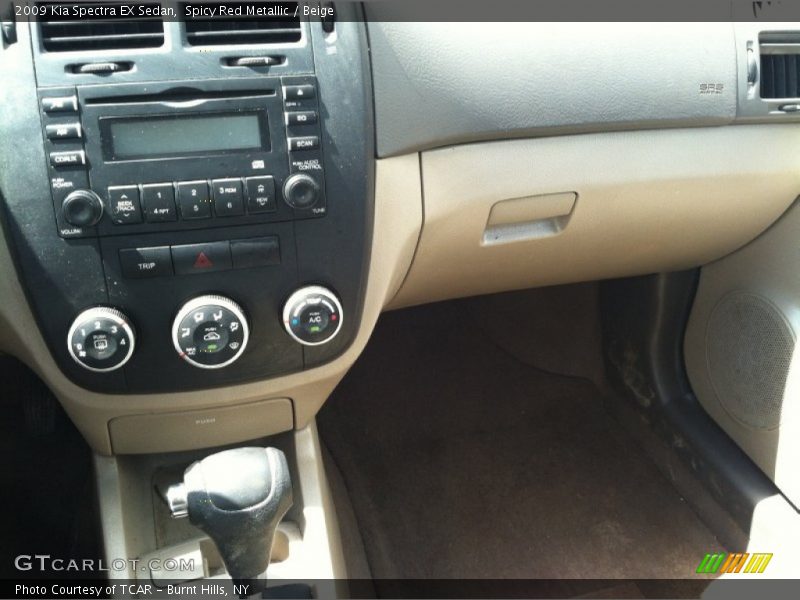 Spicy Red Metallic / Beige 2009 Kia Spectra EX Sedan