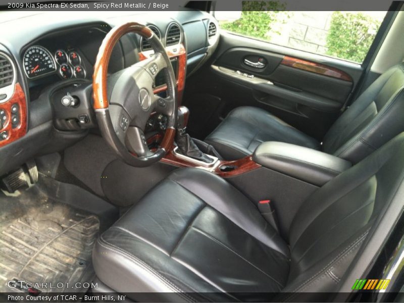 Spicy Red Metallic / Beige 2009 Kia Spectra EX Sedan