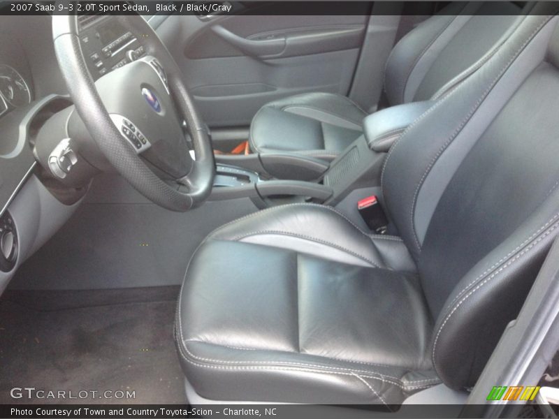 Black / Black/Gray 2007 Saab 9-3 2.0T Sport Sedan
