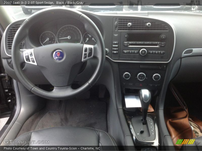 Black / Black/Gray 2007 Saab 9-3 2.0T Sport Sedan