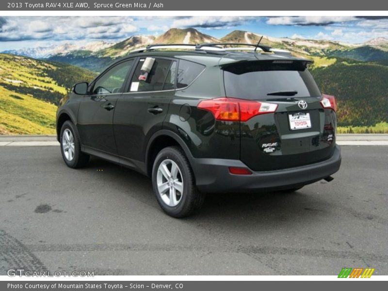 Spruce Green Mica / Ash 2013 Toyota RAV4 XLE AWD