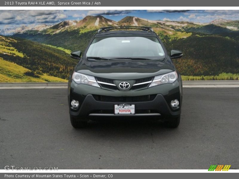 Spruce Green Mica / Ash 2013 Toyota RAV4 XLE AWD