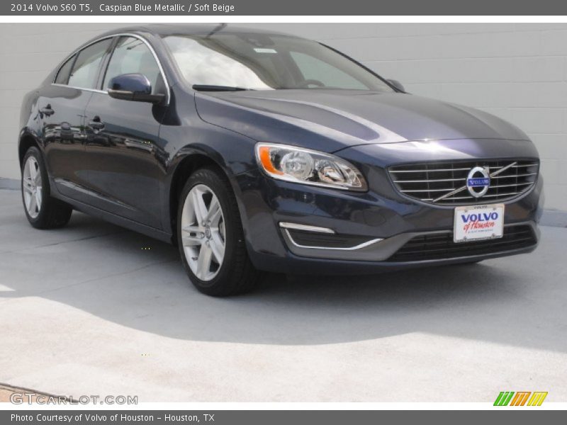 Caspian Blue Metallic / Soft Beige 2014 Volvo S60 T5