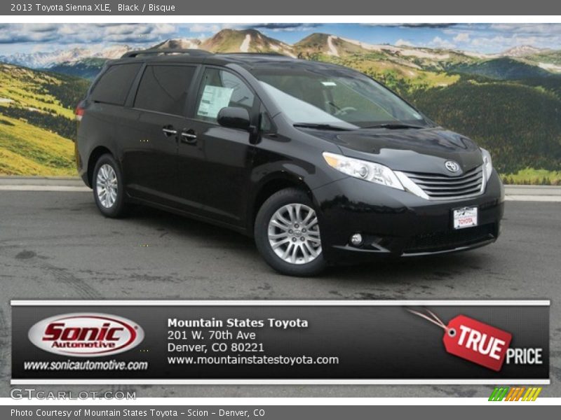 Black / Bisque 2013 Toyota Sienna XLE