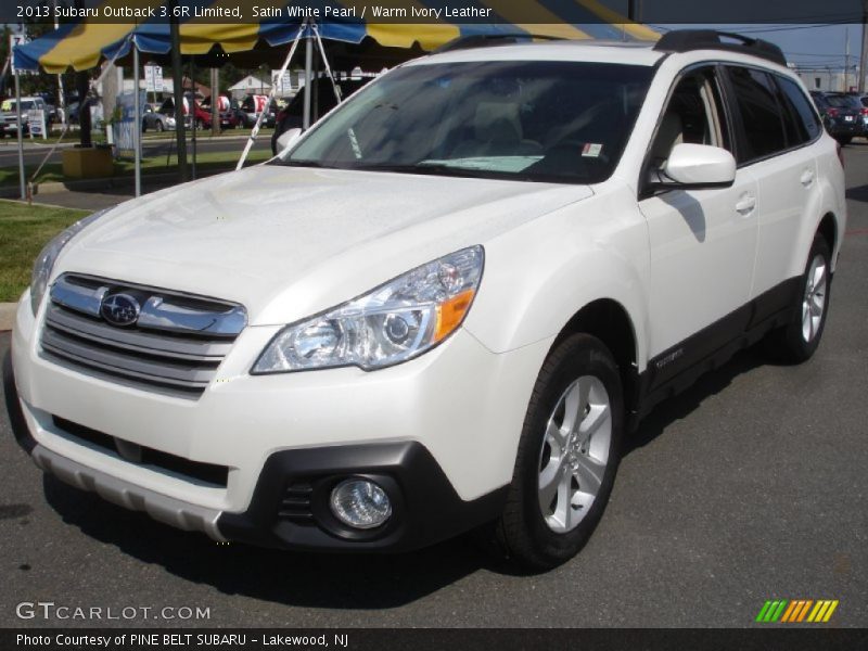 Satin White Pearl / Warm Ivory Leather 2013 Subaru Outback 3.6R Limited