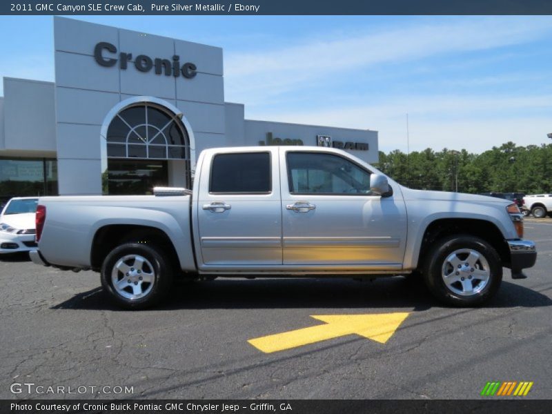 Pure Silver Metallic / Ebony 2011 GMC Canyon SLE Crew Cab