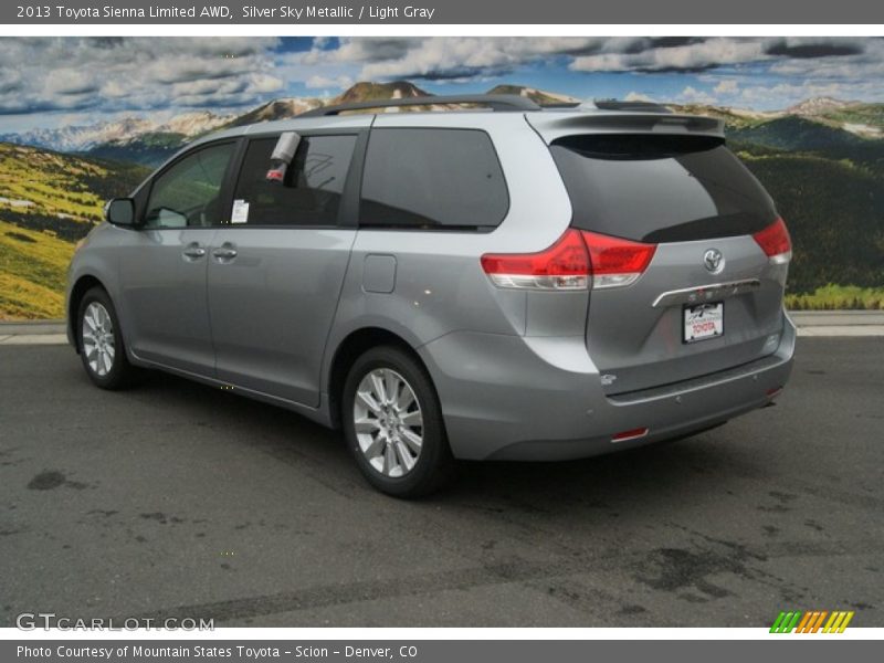 Silver Sky Metallic / Light Gray 2013 Toyota Sienna Limited AWD