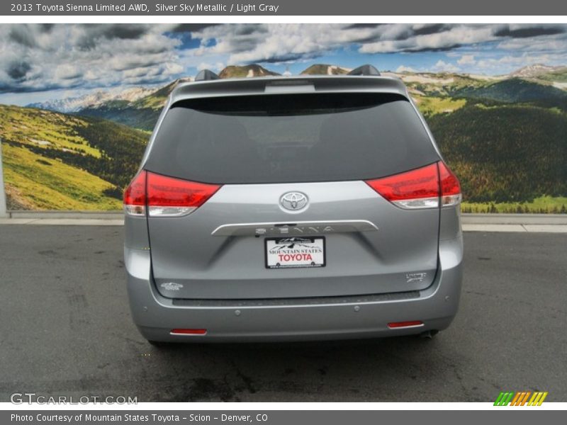 Silver Sky Metallic / Light Gray 2013 Toyota Sienna Limited AWD