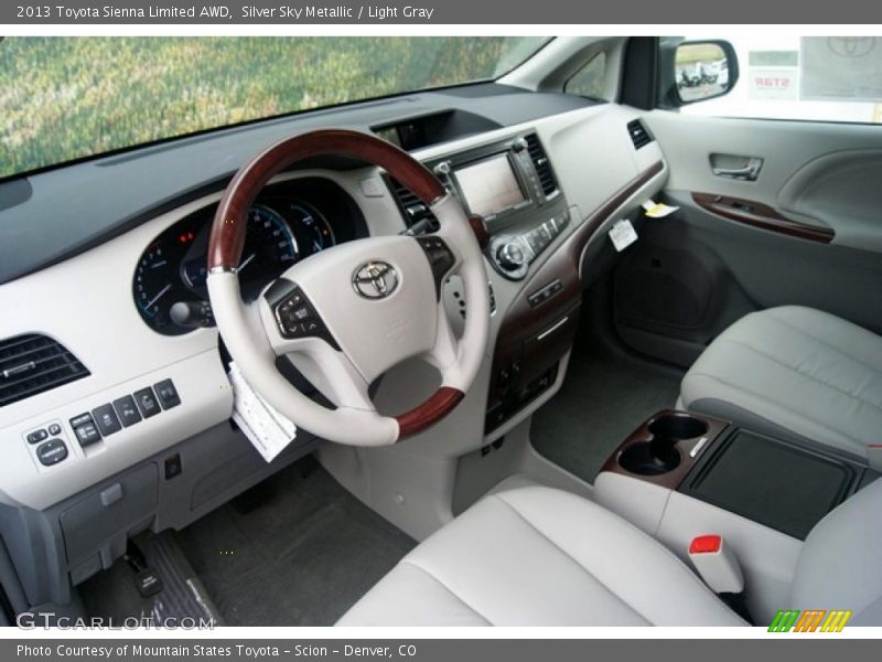 Silver Sky Metallic / Light Gray 2013 Toyota Sienna Limited AWD