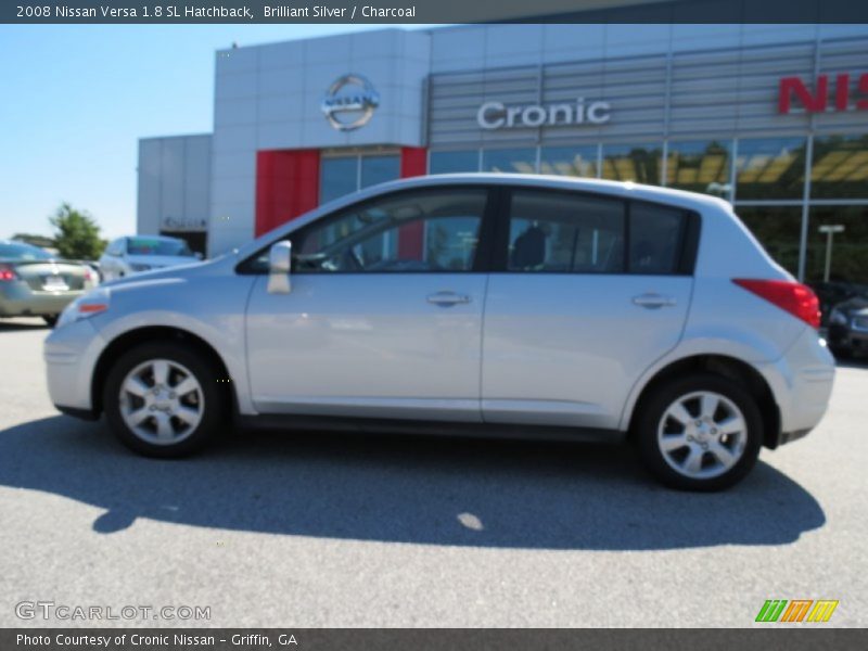 Brilliant Silver / Charcoal 2008 Nissan Versa 1.8 SL Hatchback