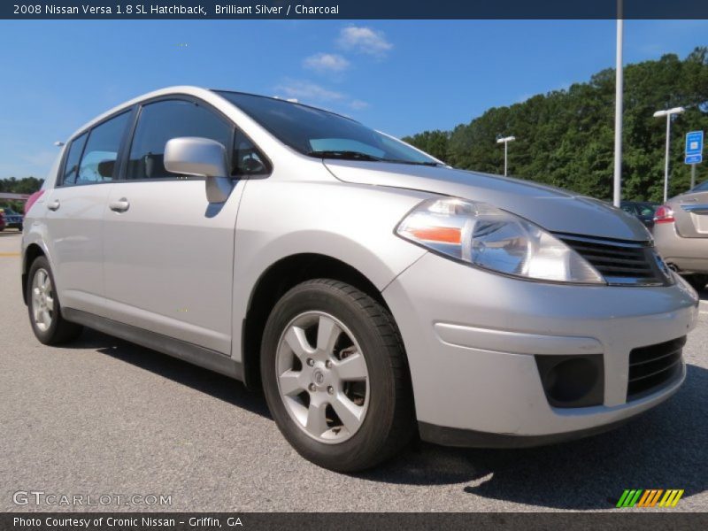 Brilliant Silver / Charcoal 2008 Nissan Versa 1.8 SL Hatchback