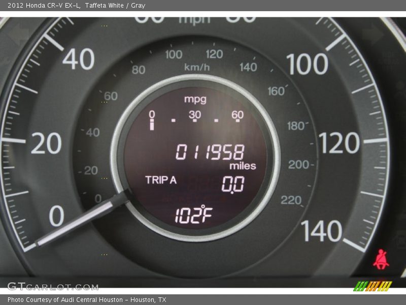Taffeta White / Gray 2012 Honda CR-V EX-L