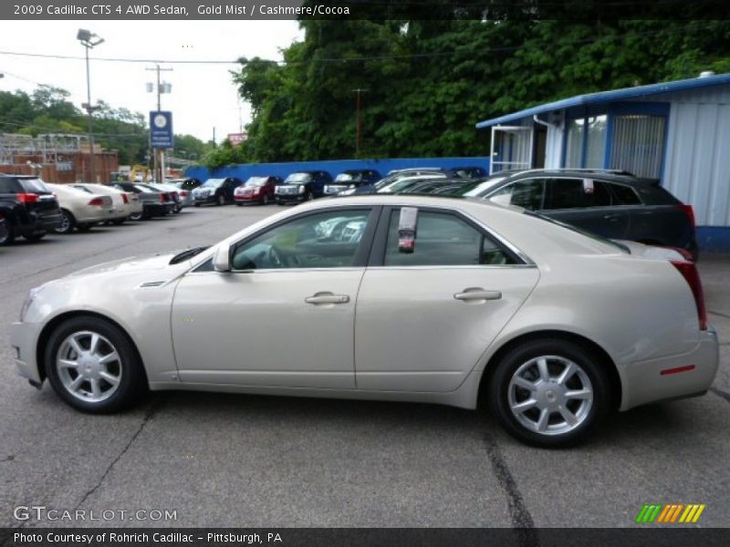Gold Mist / Cashmere/Cocoa 2009 Cadillac CTS 4 AWD Sedan