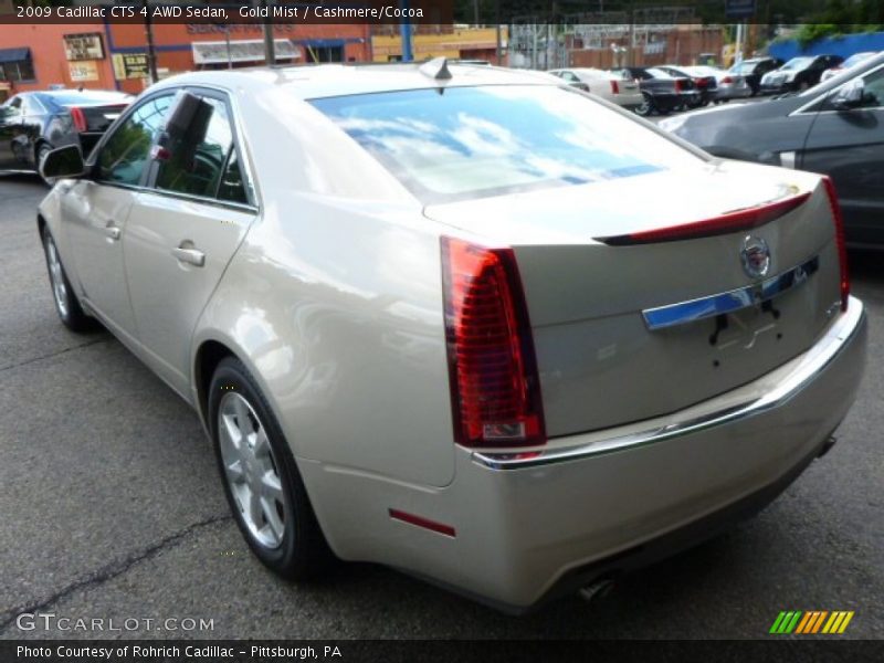 Gold Mist / Cashmere/Cocoa 2009 Cadillac CTS 4 AWD Sedan