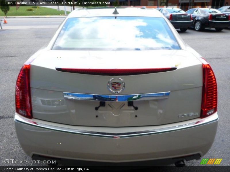 Gold Mist / Cashmere/Cocoa 2009 Cadillac CTS 4 AWD Sedan