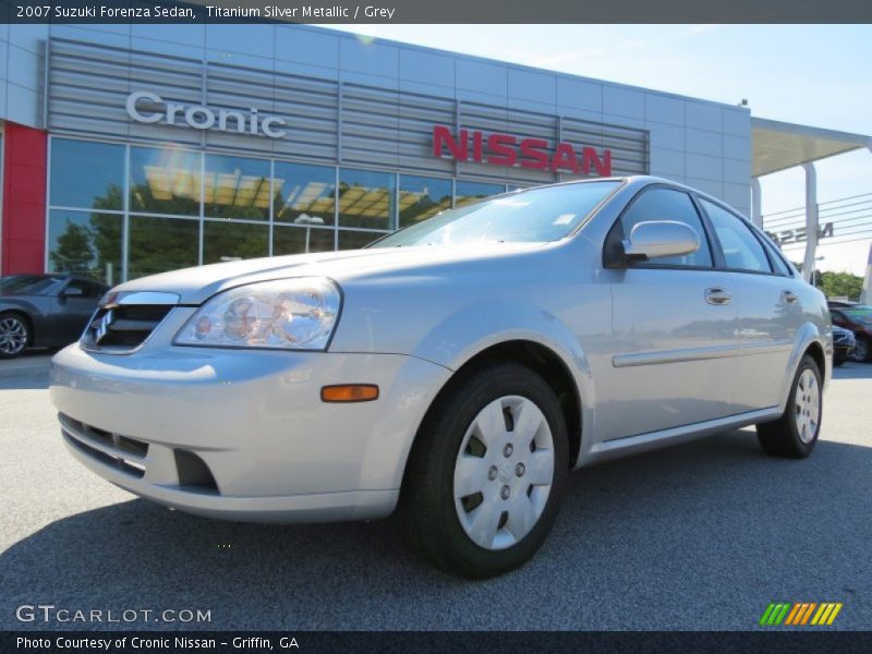 Titanium Silver Metallic / Grey 2007 Suzuki Forenza Sedan