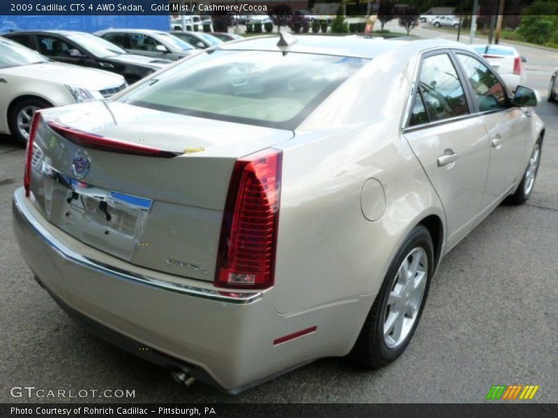 Gold Mist / Cashmere/Cocoa 2009 Cadillac CTS 4 AWD Sedan