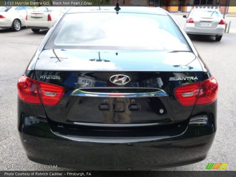 Black Noir Pearl / Gray 2010 Hyundai Elantra GLS