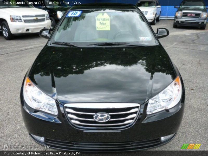 Black Noir Pearl / Gray 2010 Hyundai Elantra GLS