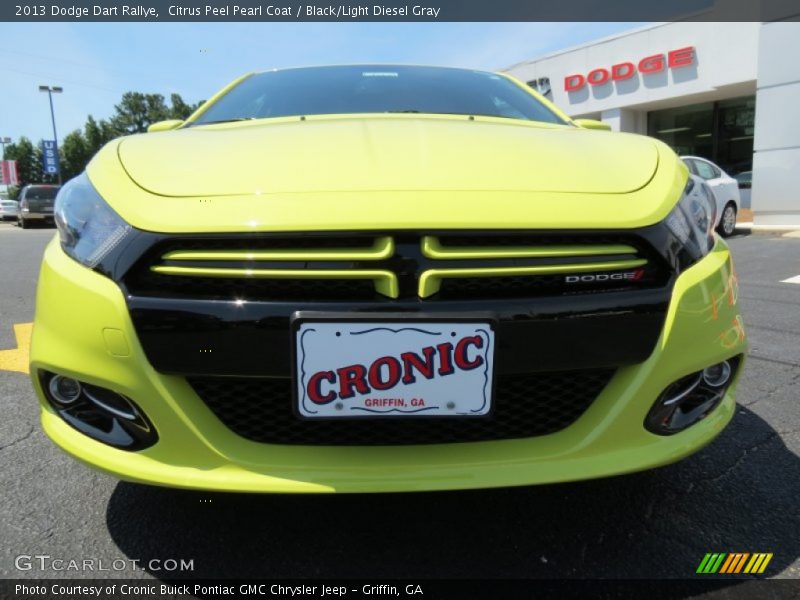 Citrus Peel Pearl Coat / Black/Light Diesel Gray 2013 Dodge Dart Rallye