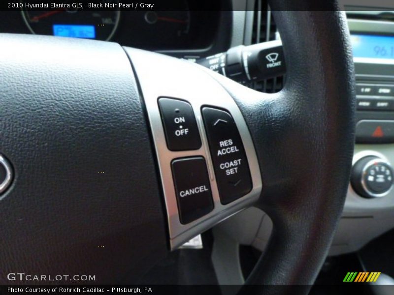Black Noir Pearl / Gray 2010 Hyundai Elantra GLS