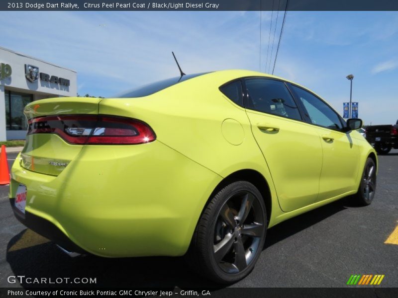 Citrus Peel Pearl Coat / Black/Light Diesel Gray 2013 Dodge Dart Rallye
