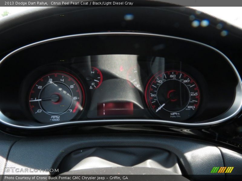 Citrus Peel Pearl Coat / Black/Light Diesel Gray 2013 Dodge Dart Rallye