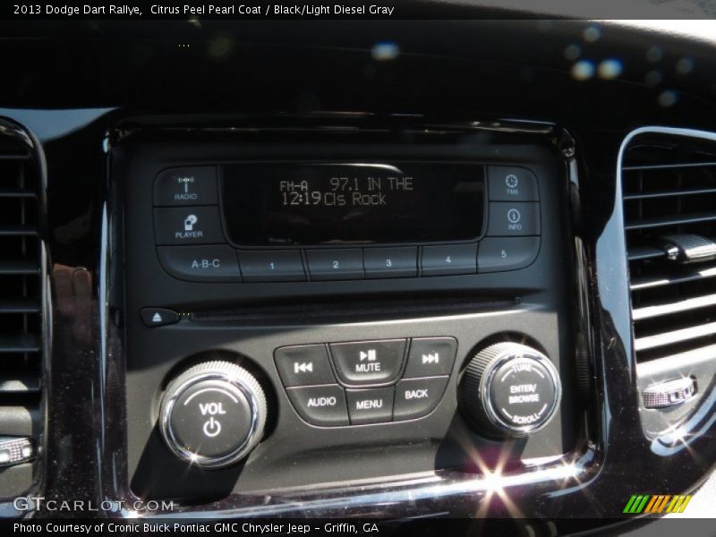 Citrus Peel Pearl Coat / Black/Light Diesel Gray 2013 Dodge Dart Rallye