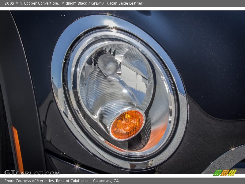 Midnight Black / Gravity Tuscan Beige Leather 2009 Mini Cooper Convertible