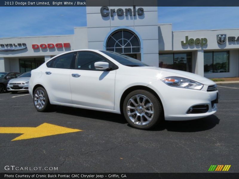 Bright White / Black 2013 Dodge Dart Limited
