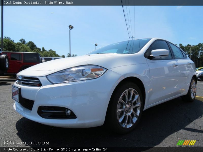 Bright White / Black 2013 Dodge Dart Limited