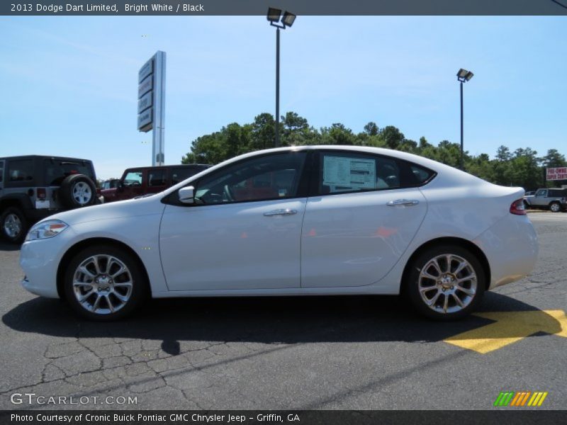 Bright White / Black 2013 Dodge Dart Limited