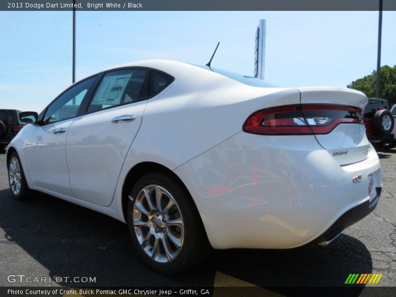Bright White / Black 2013 Dodge Dart Limited