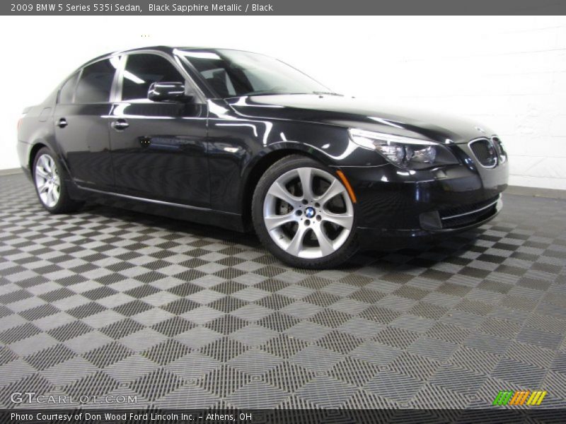 Black Sapphire Metallic / Black 2009 BMW 5 Series 535i Sedan