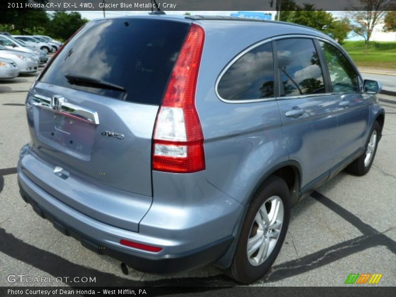 Glacier Blue Metallic / Gray 2011 Honda CR-V EX-L 4WD