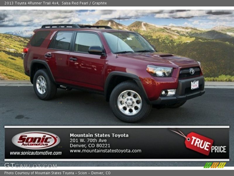 Salsa Red Pearl / Graphite 2013 Toyota 4Runner Trail 4x4