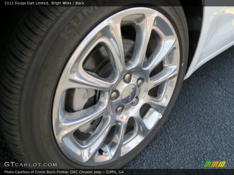 Bright White / Black 2013 Dodge Dart Limited