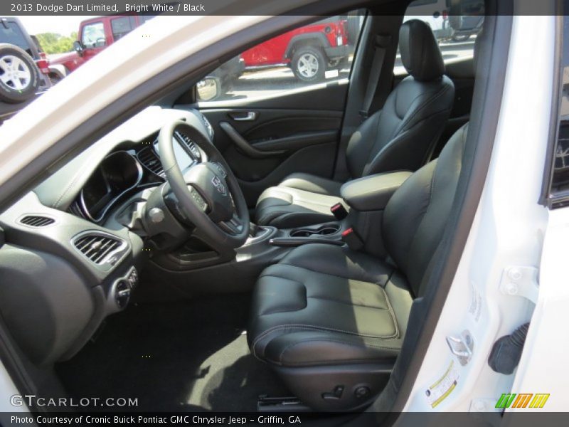 Bright White / Black 2013 Dodge Dart Limited