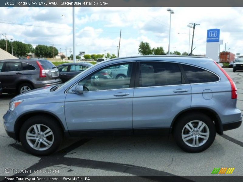 Glacier Blue Metallic / Gray 2011 Honda CR-V EX-L 4WD