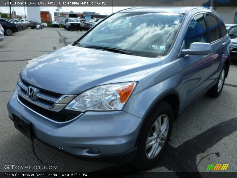 Glacier Blue Metallic / Gray 2011 Honda CR-V EX-L 4WD