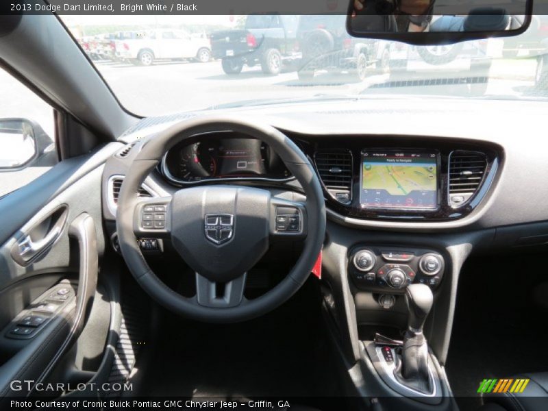Bright White / Black 2013 Dodge Dart Limited