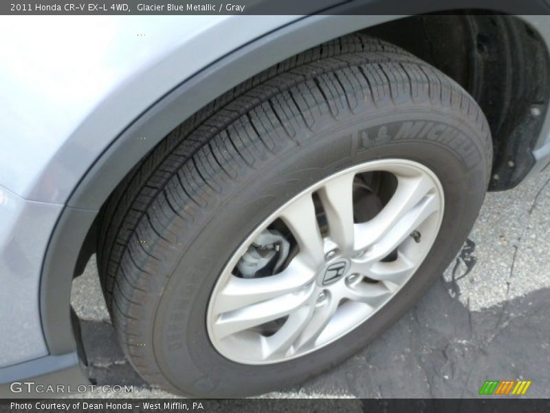 Glacier Blue Metallic / Gray 2011 Honda CR-V EX-L 4WD